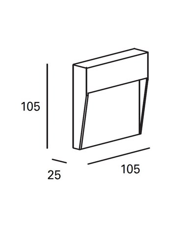 Aplique de pared de exterior Nod FORLIGHT Lámpara moderna cuadrada