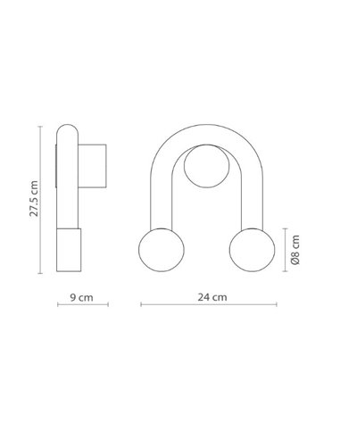 Aplique De Pared Rigoberta Indirect Super Curved Robin L Mpara Led