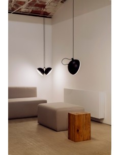 Lámpara colgante de metal negro 2 luces - Nod - Milán 2