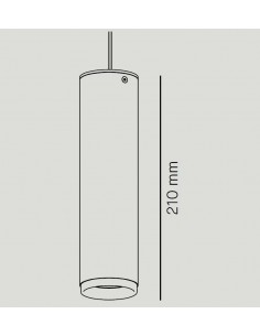 Lámpara colgante LED Ø 5,5 cm y 300 cm de alto de acero en 2 acabados y 2 fuentes de luz regulable 2700K – Haul - Milán 2