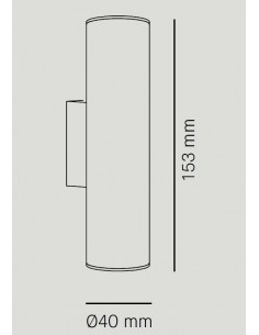 Aplique de pared LED Ø 4 cm y 15,3 cm de alto de acero en 2 acabados regulable 2700K – Haul - Milán 2