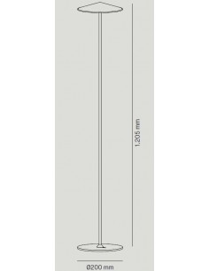 Lámpara de pie LED Ø 20 cm de aluminio en 2 acabados regulable 2700K – Pla – Milan