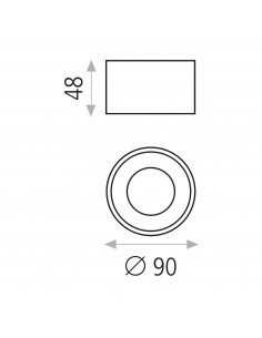 Plafón de Techo Studio - ACB - Led Blanco