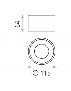 Plafón de Techo Studio - ACB - Lámpara LED en blanco o negro