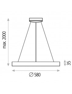 Lámpara Colgante de Techo Grace - ACB. LED, forma cilíndrica, blanca