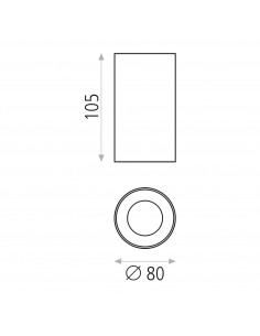Foco de techo Soul - ACB - Foco de superficie Ø 8 cm