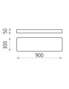 Plafón de Techo Turin - ACB - Plafón LED rectangular color blanco