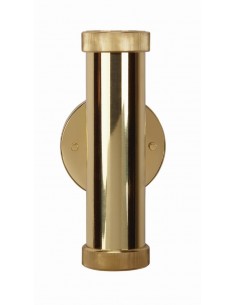 Aplique de pared Pipes - Pedret Lighting - Lámpara con doble luz, acabado dorado