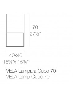 Lámpara de pie Vela Cubo con batería - Vondom