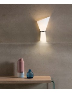 Aplique de pared Perla - ACB - Pantalla de cristal de doble capa en opal 
