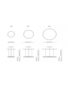 Lámpara Colgante Hole - B.lux - Lámpara circular de suspensión, luz LED regulable