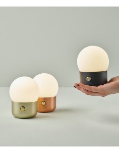 Lámpara de mesa portátil Kup - B.lux - Lámpara LED regulable en 3 colores