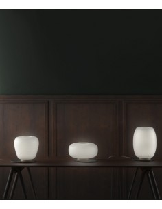 Lámpara de mesa Misko - B.lux - Diseño japonés, pantalla de cristal en 3 tamaños