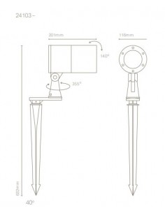 Baliza de Exterior Ronda 63,2 cm – Nexia 2
