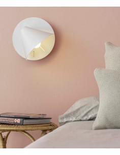 Aplique de pared Noon - Faro - Lámpara de pared blanca, estilo sencillo y moderno