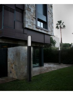 Farola de exterior Bu-Oh - Faro - Lámpara en gris oscuro LED