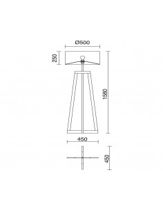 Lámpara de pie Kara - Exo - Novolux Lighting - Lámpara nórdica con base de madera y pantalla de tela