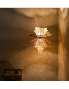 Lámpara colgante LED de malla de acero en 2 acabados 2700K – Messier – MYO