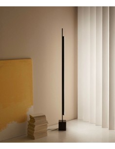 Lámpara de pie Coln - Aromas - Lámpara LED de pie lineal, regulable, minimalista, color negro