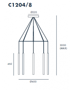 Lámpara colgante Mika Multi - Aromas - Lámpara de acero bronce, LED COB 2700K, Regulable Triac 2