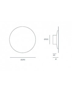 Aplique de Pared Bot - Aromas - Aplique decorativo en forma círculo negro mate Ø 29 cm, luz ambiente 2