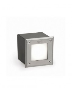Empotrable de suelo Led-18 - Faro - Foco cuadrado INOX para exterior