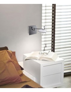 Aplique de pared Del - Pujol - Con brazo articulado, color plateado