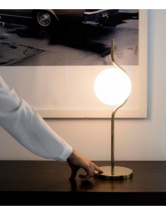 Sobremesa estructura oro con difusor de cristal – Le Vita - Faro