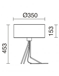 Lámpara de mesa Diagonal S - Exo - Novolux Lighting - Lámpara trípode