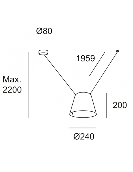 Attic lámpara colgante cilindro V - Leds C4