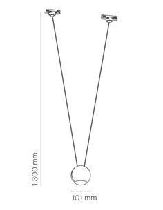 Lámpara colgante para carril monofásico Bo-La - Milán 2