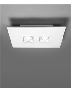 Plafón de techo Polifemo - Milan - Foco de superficie de 2 luces