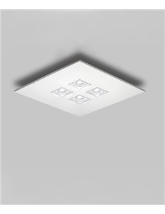Plafón de techo Polifemo - Milan - Foco de superficie blanco, 5 luces
