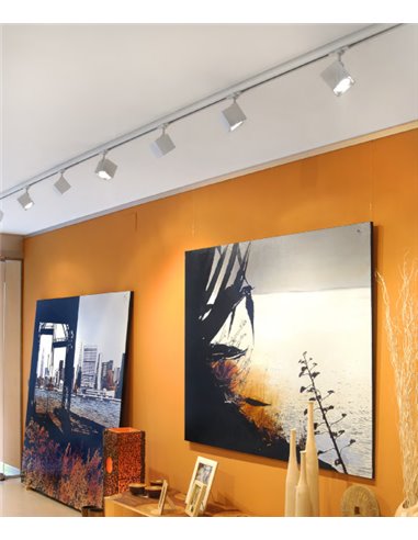 Foco de carril Dau 80 3P GU10 - Milán Foco de carril Dau 80 3P GU10 - Milán