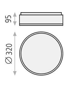 Plafón de Techo Dins - ACB - LED con protección IP 44