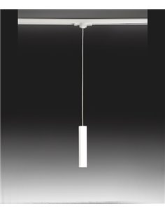 Lámpara colgante LED Ø 4 cm y 300 cm de alto de acero en 2 acabados regulable 2700K – Haul - Milán