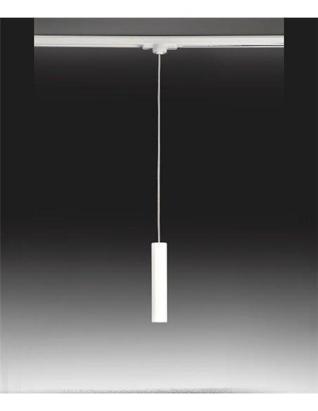Lámpara colgante LED Ø 4 cm y 300 cm de alto de acero en 2 acabados regulable 2700K – Haul - Milán