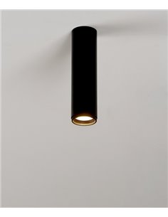 Foco de techo LED Ø 5,5 cm y 21 cm de alto de acero en 2 acabados y 2 fuentes de luz regulable 2700K – Haul - Milán 2