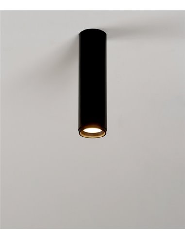 Foco de techo LED Ø 5,5 cm y 21 cm de alto de acero en 2 acabados y 2 fuentes de luz regulable 2700K – Haul - Milán