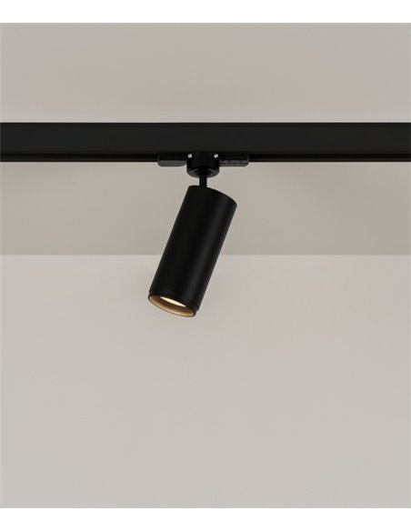 Foco de techo de carril LED Ø 5.5 cm en 2 acabados y fuentes de luz orientable y regulable 2700K – Haul - Milán