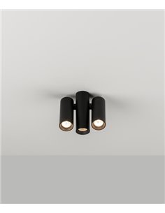 Foco de techo LED Ø 13 cm y 12,3 cm de alto en 2 acabados regulable 2700K – Triple Haul - Milán