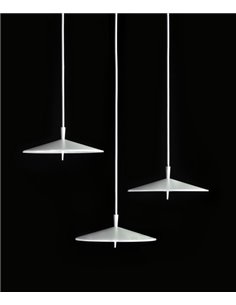 Lámpara colgante de aluminio LED en 2 acabados y 2 tamaños regulable 2700K – Pla - Milán