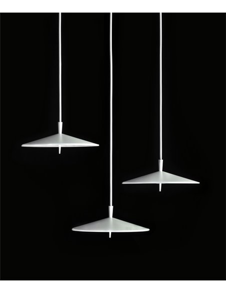 Lámpara colgante de aluminio LED en 2 acabados y 2 tamaños regulable 2700K – Pla - Milán