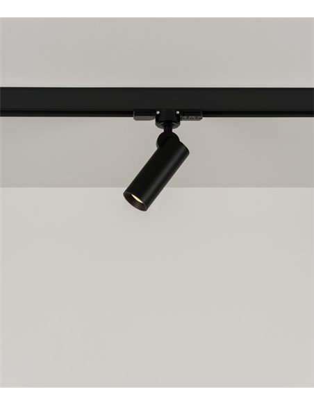 Foco de techo de carril LED Ø 4 cm en 2 acabados orientable y regulable 2700K – Haul - Milán