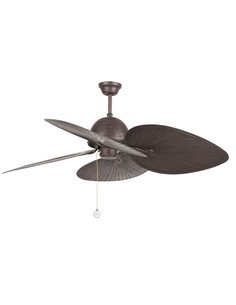 Ventilador de techo Cuba - Faro - Accionado con cadena, diseño original, color wengué 2