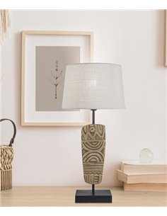 Lámpara de mesa Tribale - AJP - Diseño africano de madera