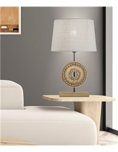 Lámpara de mesa Rodano - AJP - Lámpara rústica de madera