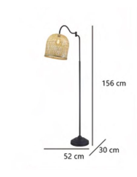 Lámpara de pie de ratán Florian – AJP