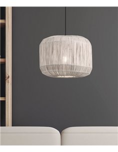 Lámpara colgante Tore - AJP - Lámpara de papel decorativa, acabado gris