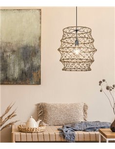 Lámpara colgante Solero - AJP - Lámpara boho chic hecha de cuerda